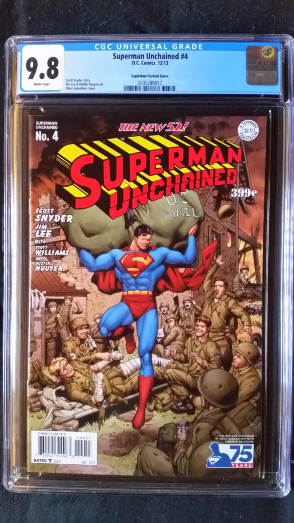 Superman Unchained (2013 DC) #4 Eaglesham Golden Age Variant CGC 9.8 1:75