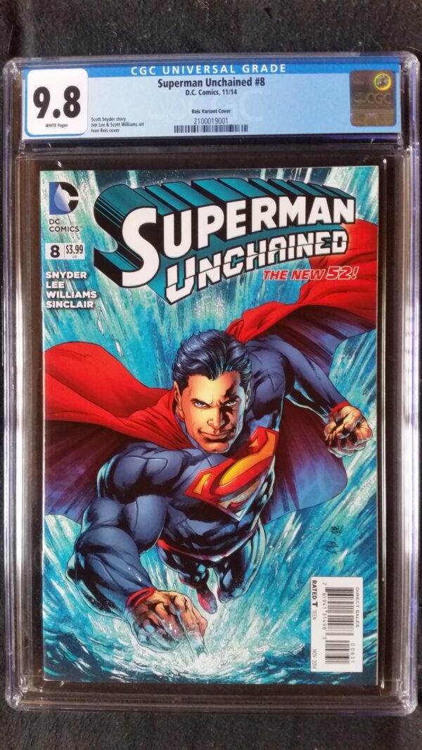 Superman Unchained (2013 DC) #8 Reis Prado Variant CGC 9.8 1:50