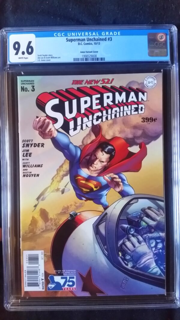 Superman Unchained (2013 DC) #3 Jones Golden Age Variant CGC 9.6 1:75