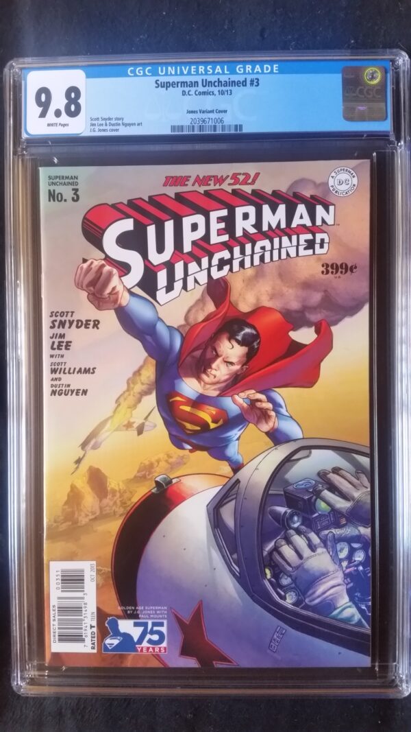 Superman Unchained (2013 DC) #3 Jones Golden Age Variant CGC 9.8 1:75