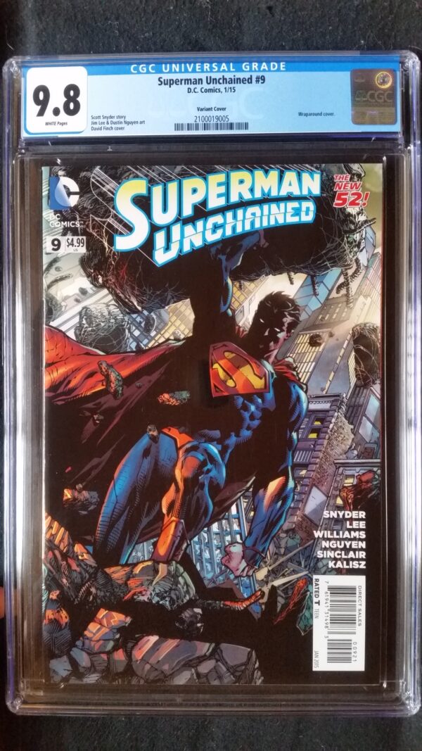 Superman Unchained (2013 DC) #9 Finch Variant CGC 9.8 1:25