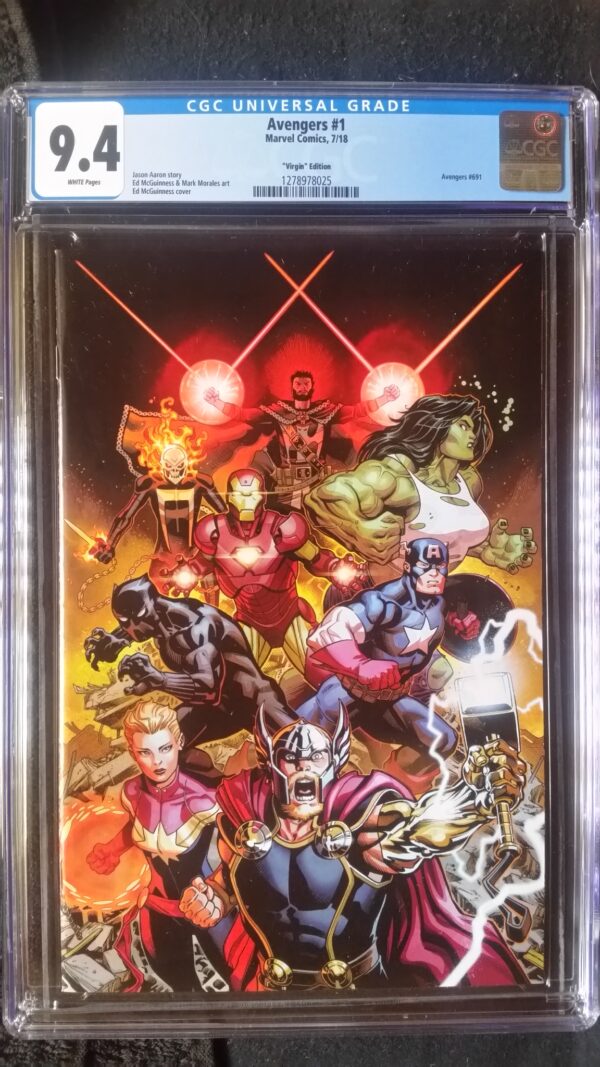 Avengers (2018 8th Series)  #1 McGuinness Virgin Variant CGC 9.4 1:100