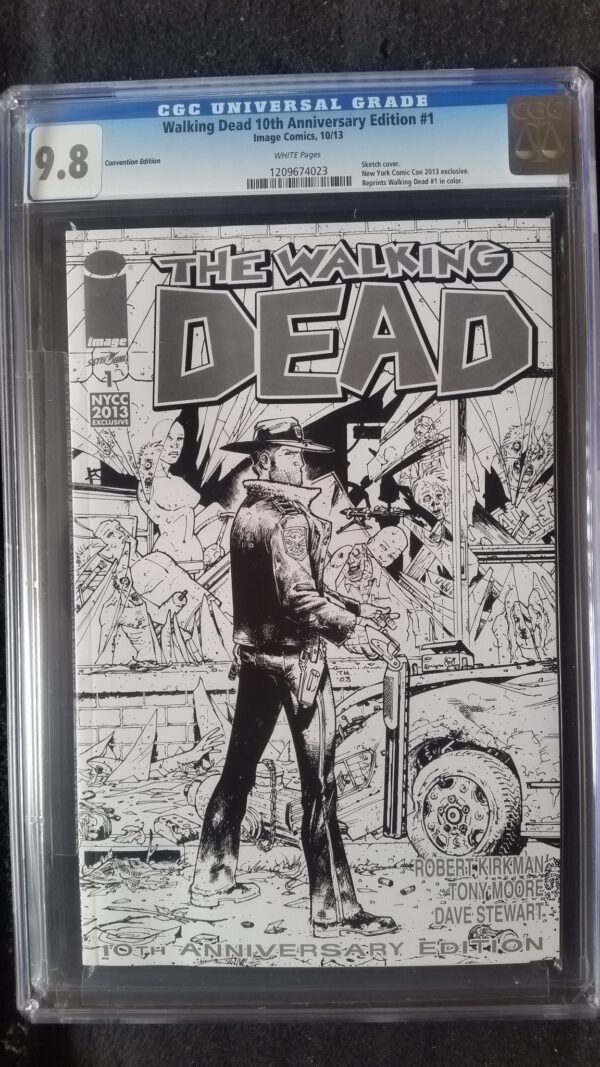 Walking Dead 10th Anniversary Edition (2013) #1 NYCC Sketch Variant CGC 9.8