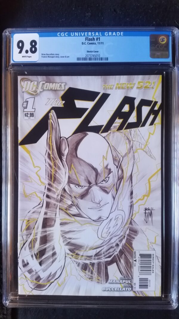 Flash (2011 4th Series) #1 Manapul Sketch Variant CGC 9.8 1:200