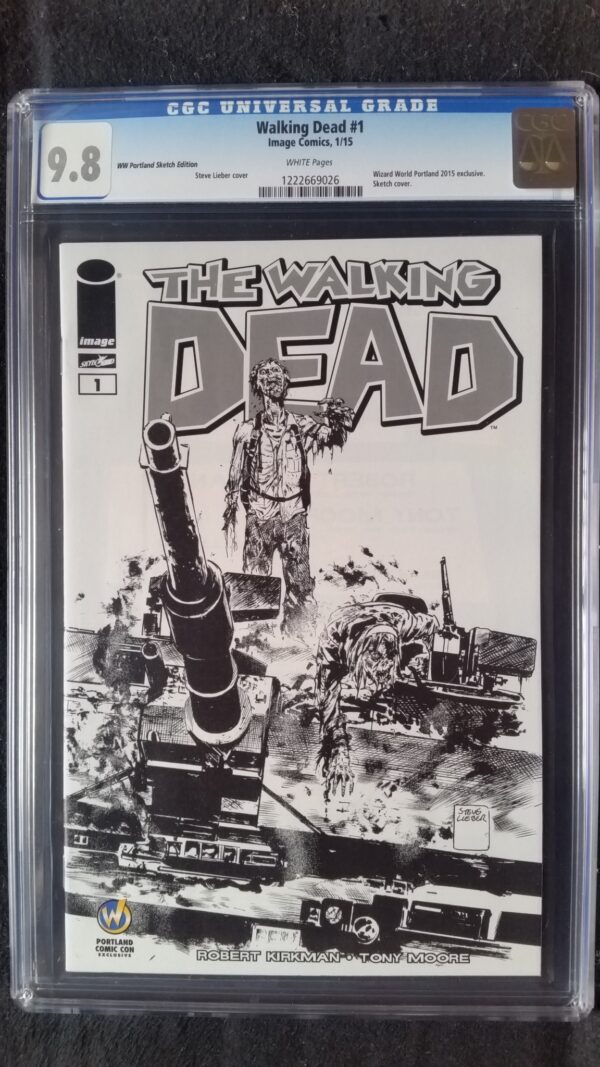 Walking Dead (2003 Image) #1 Wizard World Portland Sketch CGC 9.8