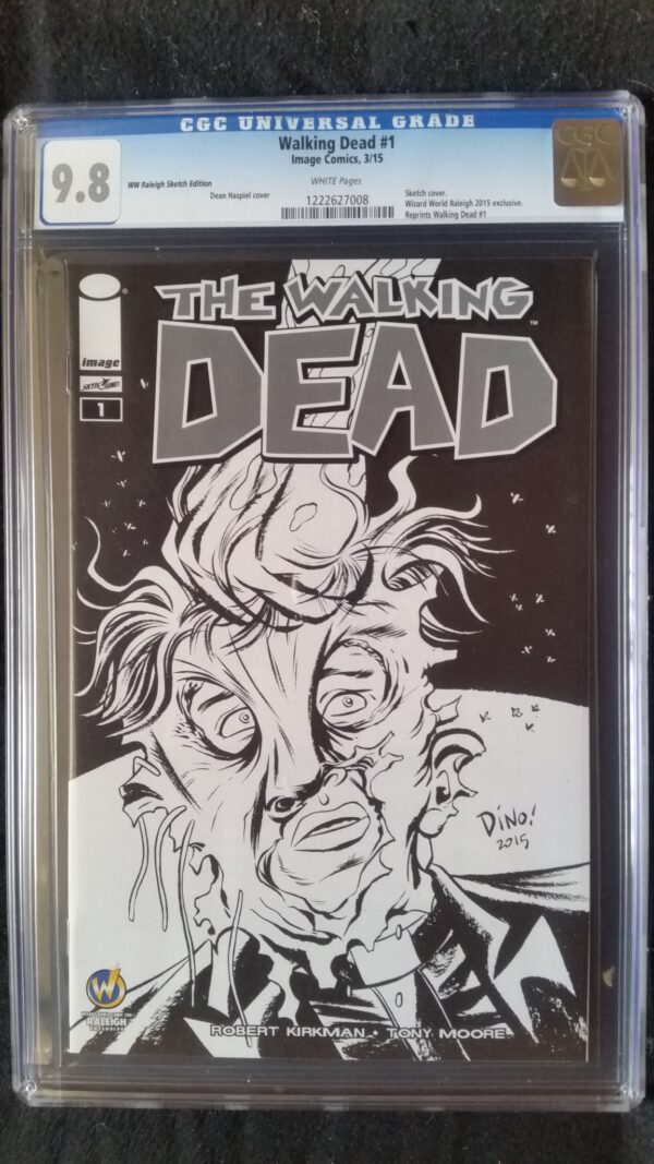 Walking Dead (2003 Image) #1 Wizard World Raleigh Sketch Variant CGC 9.8