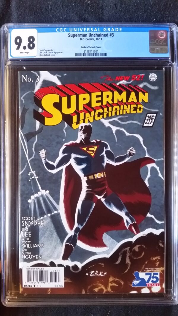 Superman Unchained (2013 DC) #3 Bullock 1930s Variant CGC 9.8 1:100